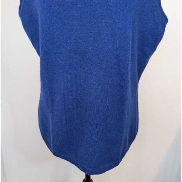 VTG Cashmere Sleeveless Whimsigoth Dark Academia Quiet Luxury Old Money XL - Picture 4 of 8